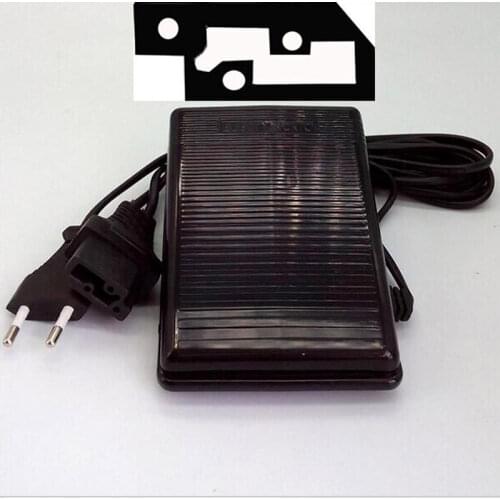 Singer Sewing Machine Foot Control Pedal 3-Pin Model YC-420-U W/CORD YDK-BPP-345 200V-240V,0.5A,EU Plug,Connector 31.44X13.89mm