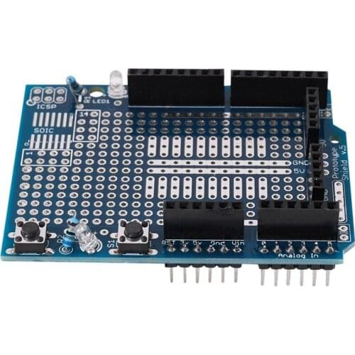 Uno Proto Shield Prototype Expansion Board With Syb-170 Mini Bread Board Based For Arduino Uno