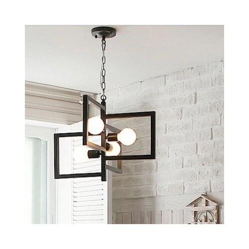 Nordic Korean art black white iron pendant light for living room dining room bedroom lamp