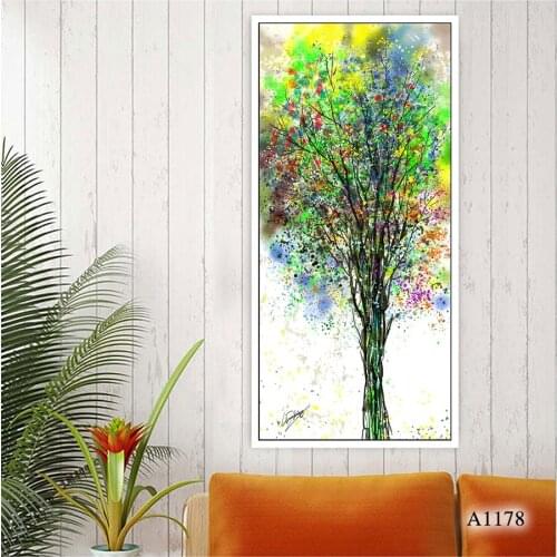 Modern Art Decor Oil Painting on Canvas HD Print Abstract Tree Paintings Home Wall Decor Picture for Living room Unframed 60x120