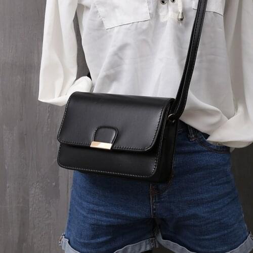 Crossbody Bags for Girls Messenger Bags Womens Fashion Leather Simple Solid Handbag Small Shoulder Bags