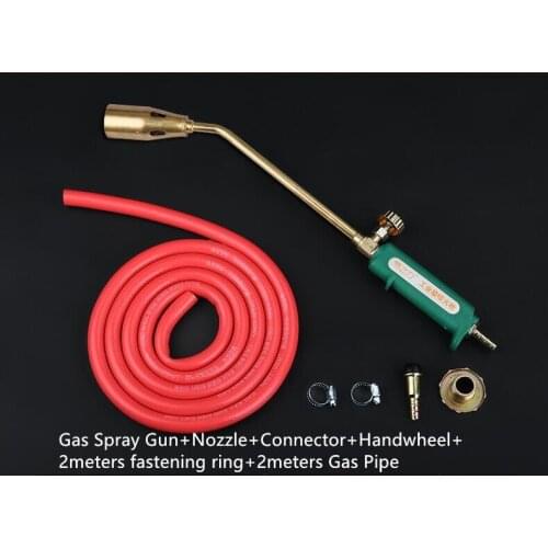 LPG Gas Torch Gun Blowtorch Gas Spray Gun Flame Thrower+Gas Pipe+Nozzle+fastening Ring +Connector