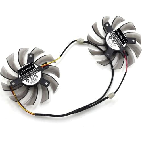 2pcs/lot PowerLogic 75MM PLD08010S12H 2Pin 3Pin Cooler Fan For Gigabyte GTX 560Ti 750Ti R9 280X GTS450 Graphics Video Card