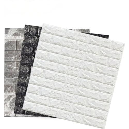 10pcs Self-Adhesive Wallpaper Brick DIY 3D Wall Stickers TV Backdrop Decor For Kids Room Kitchen Waterproof Wall Decor Sticker