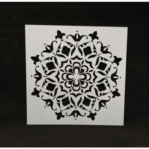 15*15 Vintage flower Layering Stencils for Diy scrapbook/photo album Decorative Embossing coloring,painting stencil,home decor