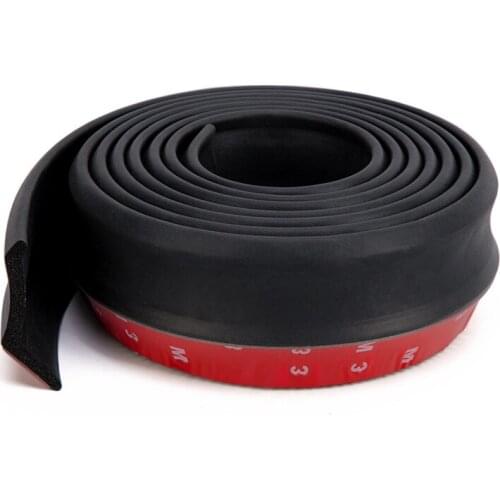 2.5M Car Bumper Lip Stickers Car Front Bumper Lip Rubber Car Bumper Protectors Exterior Mouldings Bumper Lip Strip 60mm Width