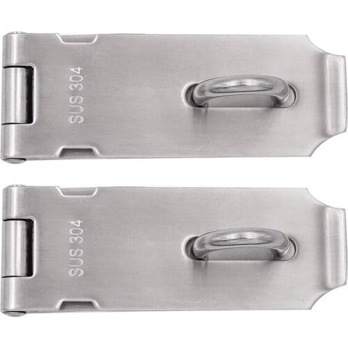 2PCS 4 Inch Padlock Hasp, Security Door Clasp Hasp Lock Latch, Door Gate Bolt Lock With Screws