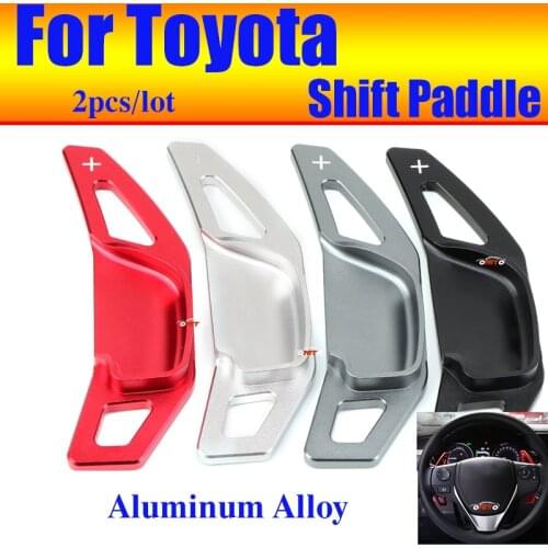2pcs/set Car Steering Wheel Shift Paddle Aluminum alloy Extension Shifter Fit for Toyota REIZ LEVIN CAMRY COROLLA ZELAS
