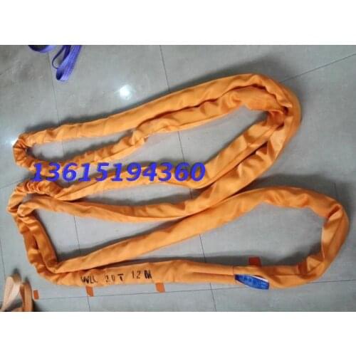 20T12M24M flexible lifting belt ring lifting sling industry round sling 12 tons 20 m 24 m