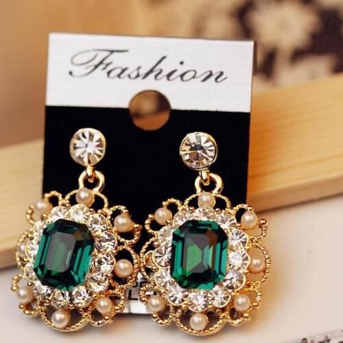 3 Color Hot Sale Clip on Earrings For Girl Crystal Earrings Geometric Rhinestone Minimalist Women Jewelry Wholesale