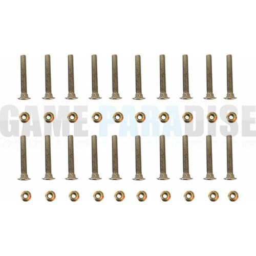 60 pcs/lot Chrome 20mm bolts with nuts for arcade machine mounting