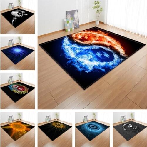 3D Solar universe Tai Chi Carpet large size rugs prayer mat hallway livingroom and bedroom soft floor rug kitchen sofa table pad