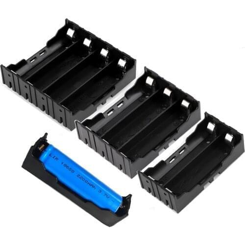 4/3/2/1x 18650 Battery Storage Box Case DIY 1 2 3 4 Slot Way Batteries Clip Holder Container With Wire Lead Pin Z2