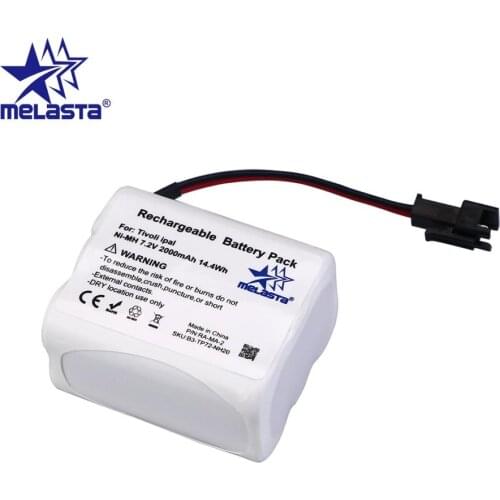 MELASTA 7.2V 2000mAh NiMH Radio Battery Pack for Tivoli PAL/iPAL Radio (MA-1, MA-2, MA-3 compatible)