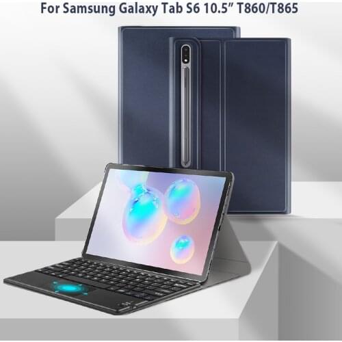 Case for Samsung Galaxy Tab S6 10.5 2019 Keyboard Case for Samsung Galaxy Tab S6 with Trackpad Tablet Cover +screen protector