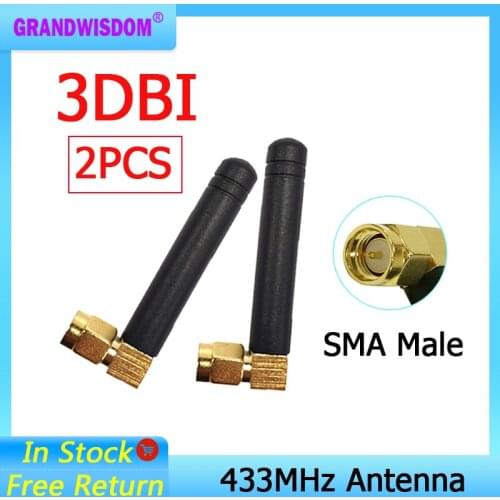 2pcs 868MHz 915MHz Antenna 3dbi SMA Male Connector GSM 915 MHz 868 MHz antena outdoor signal repeater antenne waterproof Lorawan