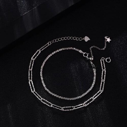H382 silver-plated sparkling bracelet female INS wind niche design, light luxury, high-end sense of simplicity and cool style