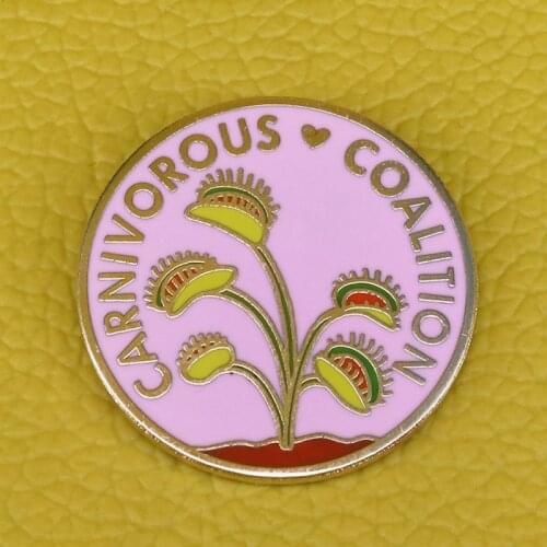 Carnivorous coalition Brooch crazy plant badge LGBT queer pride enamel pin sharing my passion