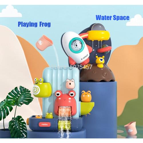 Bath Toys Pipeline Water Spray Shower Game Frog Elephant Bath Baby Toy for Children Swimming Bathroom Bathing Shower Kids Toy
