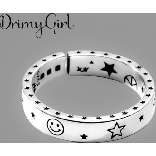 Exaggerated Personality Retro Moon Star Rings For Women Charm Engagement Rings Men Vintage Knuckle Finger Jewelry