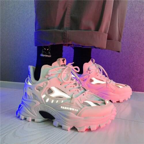 Stylish Casual Shoes for Men Sneakers Male Platform Chunky Footwear Lace Up Walking Shoes Man Zapatos Casuales De Los Hombres