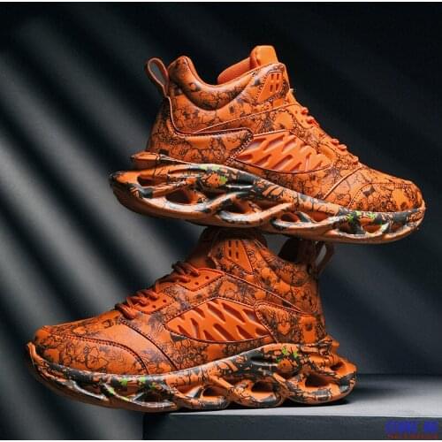 Mens lace-up breathable mesh sneakers PU adult casual shoes ultra-light blade woven large size basketball shoes Zapatos Hombre