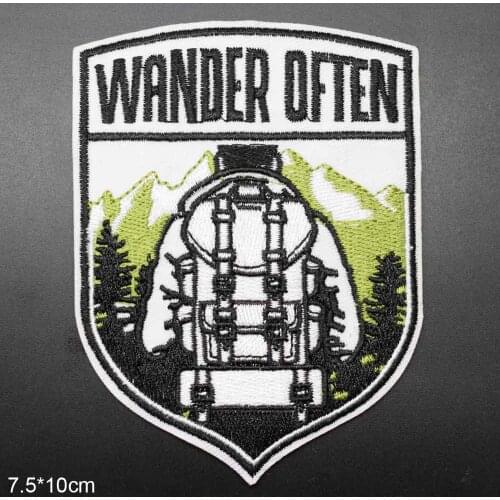 Wander Outdoor Iron On Embroidered Clothes Patches For Clothing Stickers Garment Wholesale
