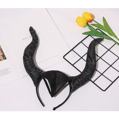 Halloween Headdress Devil big Horns Headband Ghost Festival Decoration Headband Dance Party Props Cosplay Supplies Interesting