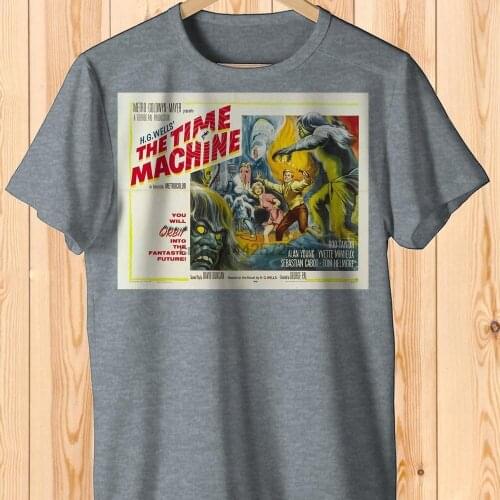 The Time Machine Retro Movie Poster Art Shirt Cult Classic Tee Future Travel Sci Fi Art Vintage Womens Graphic Tee Horror Movie