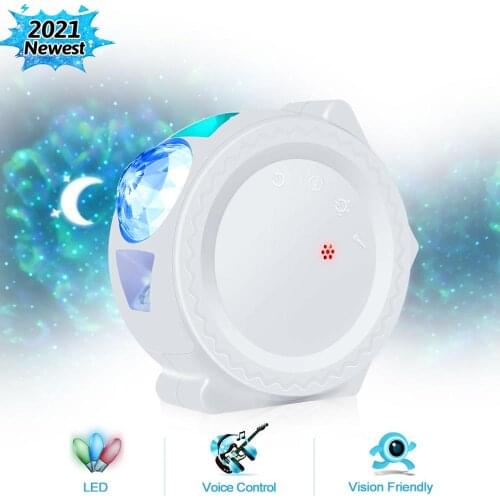 Star Sky Projector Star Night Light Projection 6 Colors Ocean Waving Lights 360 Degree Rotation Night Lighting Lamp for Kids