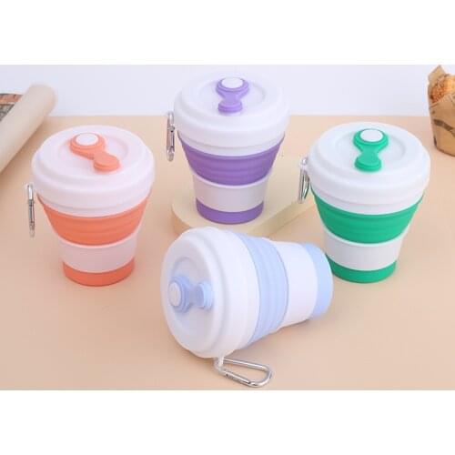 Silicone Telescopic Folding Cup Travel Portable Handy Water Cup Telescopic Silicone Coffee Cup Outdoor Gift Cup