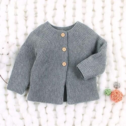 2019 Spring Autumn Baby Girls Sweater Cardigans Long Sleeve Newborn Knitted Jackets Toddler Infant Boys Knitwear Coats BC529