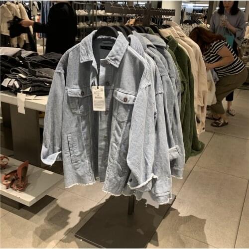 2020 Retro small lapel corduroy boyfriend style jacket