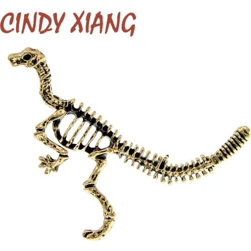 CINDY XIANG Vintage Dinosaur Brooch Skeleton Pin Brooches Women And Men Jewelry Unisex Animal Tyrannosaurus Jewelry