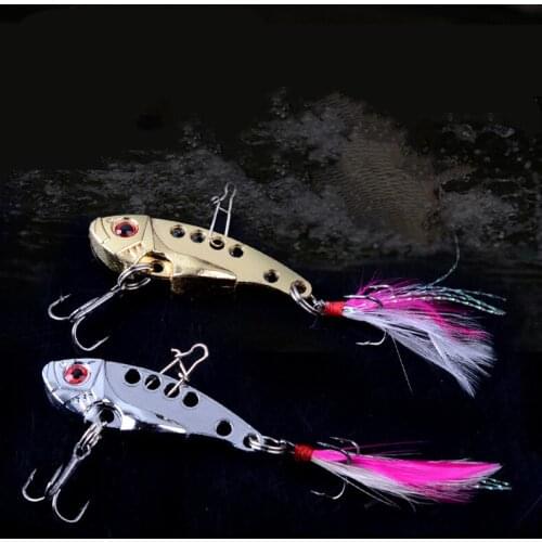 1 Pcs Metal VIB 7G/4CM Fishing Lure Vibration Spoon Spinner Lure Crankbait Bass Artificial Hard Bait Cicada VIB Tackle