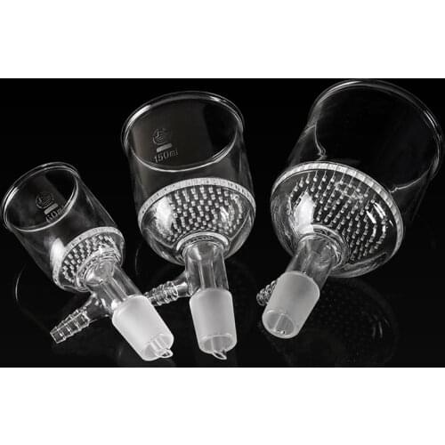 1PCS 35ml 60ml 100ml 150ml 250ml 500ml 1000ml 2000ml 24# Lab Glass suction filter funnel with glass hole filter plate
