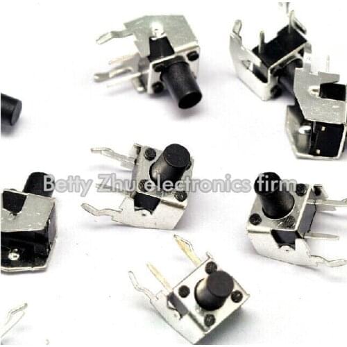 100PCS/LOT 6 * 6 * 8MM touch switch with stand two feet of horizontal button switch