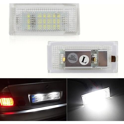 2pcs Led License Plate Light Canbus Auto Tail Lamp White LED Bulbs For BMW 3 Series 325i 328i 318 320 E46 2D M3 Facelift