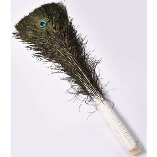 200PCS 90-100CM Peacock Feathers Natrual Peacock Tail Eye Feathers for Decoration Diy Headdress/Costume/Jewelry Making Accessory