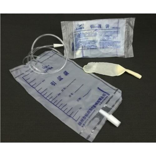 Professional medical 25pcs / 10pcs disposable drainage bag men disposable urine bag 1000ml Urinary incontinence Medical Products