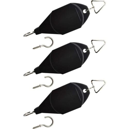 3 Pack Plant Pulley Hanger, Retractable Plant Hook Pulley, Adjustable Hanging Pulleys for Garden Baskets & Bird Feeder