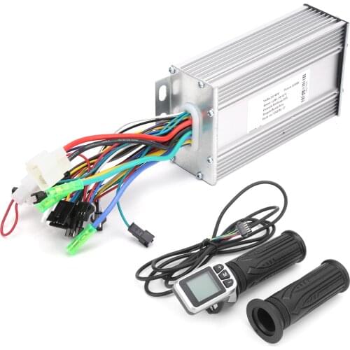 Electric Bicycle Accessories E-bike Motor 36V/48V 500W Electric Scooter Brushless Controller with LCD Display Panel Thumb