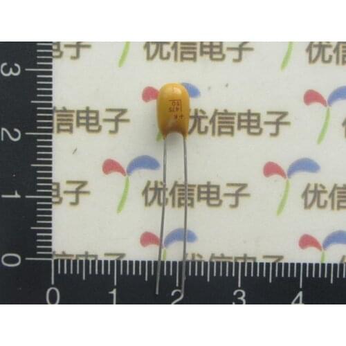 Free ship with track 20pcs/lot 4.7UF 50V DIP tantalum capacitor 50V 4.7UF 475K 10% tantalum capacitor 4.7uf 2.54mm Distance