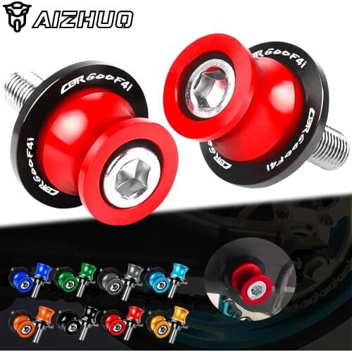 CBR 600 Motorcycle 8MM Swingarm Slider Spools Stand Screw FOR HONDA CBR600 F2 F3 F4 F4i 1991-2007 CNC Aluminum CBR600F4i LOGO