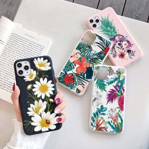 Vintage Flower Plant Case For iPhone 12 11 Pro Max Mini 8 7 6 6S Plus 10 X XR XS MAX SE 2020 Cover for iphone 11 Silicone Cases