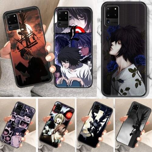 Death Note Anime L·Lawliet Phone case For Samsung Galaxy Note 4 8 9 10 20 S8 S9 S10 S10E S20 Plus UITRA Ultra black soft hoesjes