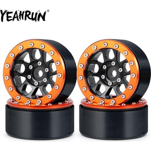 YEAHRUN Metal Alloy 1.9 inch Beadlock Wheel Hub Rim For 1/10 Axial SCX10 Tamiya CC01 D90 D110 RC Rock Crawler Car Parts