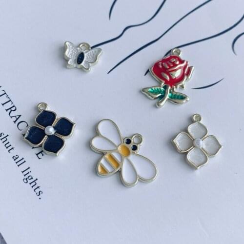 DIY accessories wholesale Korean jewelry accessories drop earrings flower series pendant accessories materials