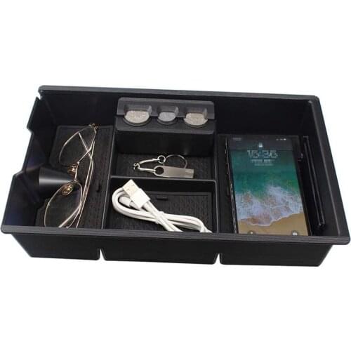 For Dodge RAM 1500 2009~2017 RAM 2500 3500 2010~2018 Center Console Organizer Box Armrest Storage Tray with Coin Holder Glove