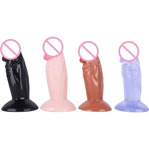 Mini Dildo Sucker Small Penis Realistic Skin Texture Beginner Game Anal Dilator Massage Stimulation Adult Sex Toy Unisex